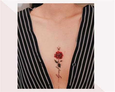 center boob tattoos|50+ Charming Breast Tattoo Designs For Women